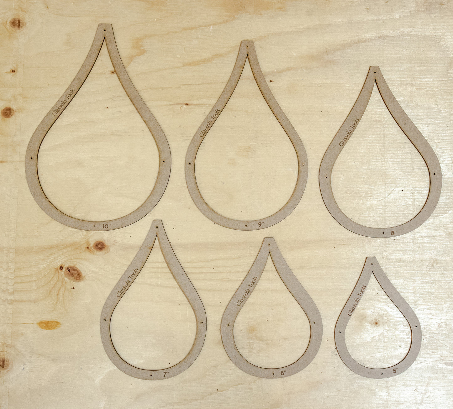 Glassola Tools Teardrop Layout Frames Set