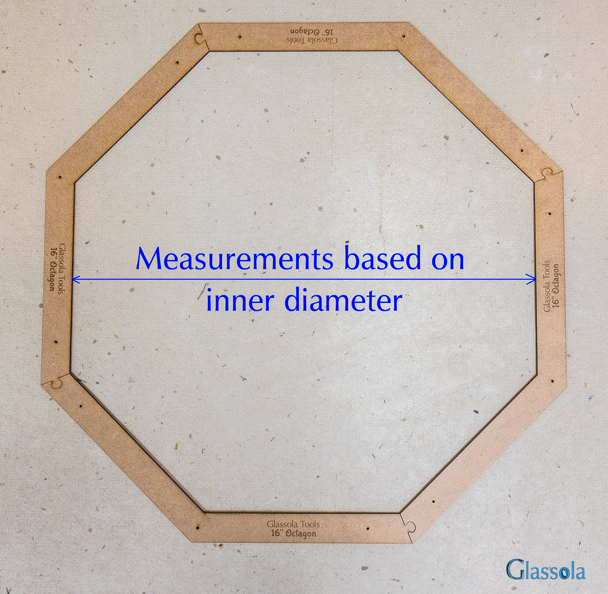 Glassola Tools Large Octagon Layout Frame, with Measurements