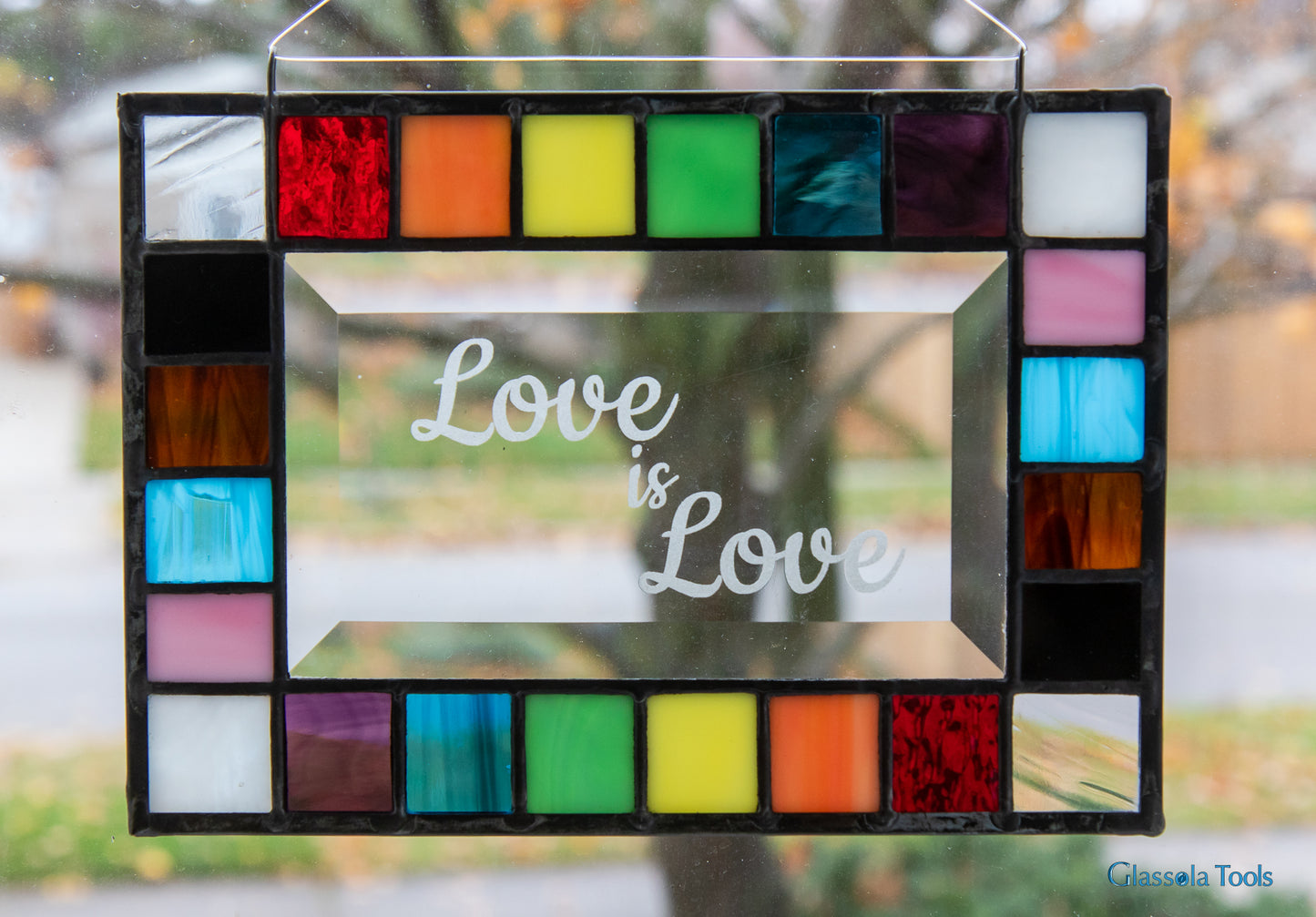 Engraved Bevel - Love is Love