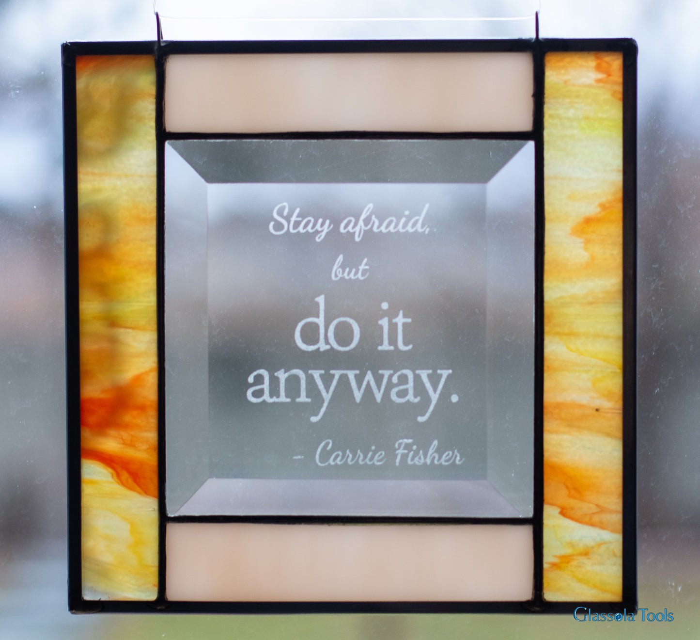 Engraved Bevel - Quote, Carrie Fisher