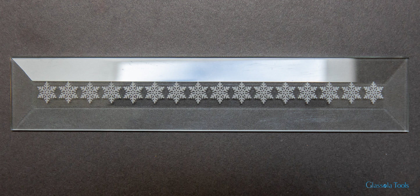 Engraved Bevel - Border, Snowflakes