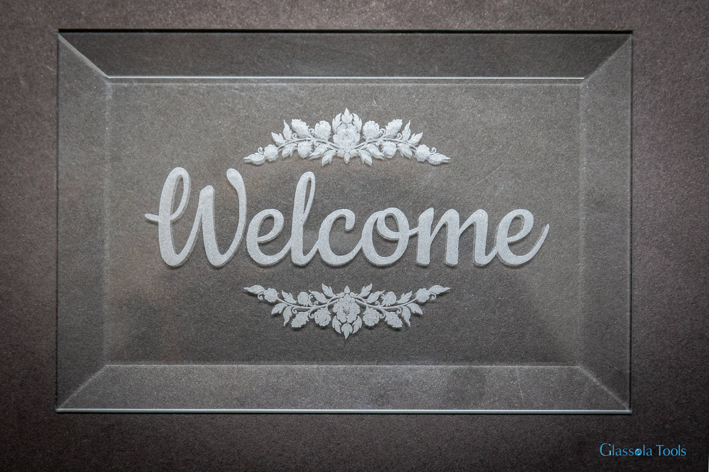 Engraved Bevel - Welcome