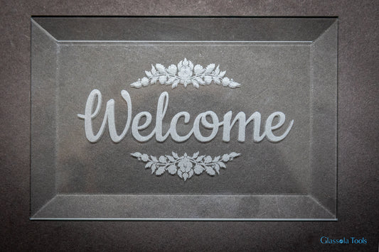 Engraved Bevel - Welcome