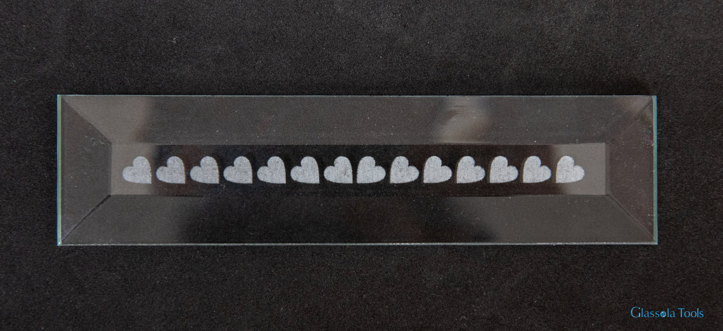 Engraved Bevel - Border, Hearts
