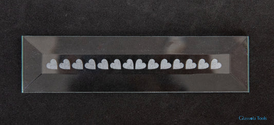 Engraved Bevel - Border, Hearts