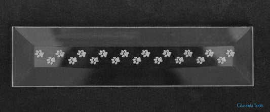 Engraved Bevel - Border, Paw Prints