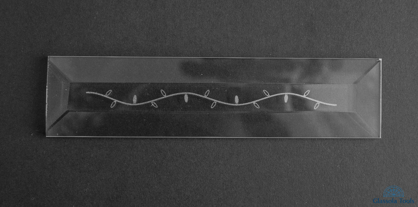 Engraved Bevel - Border, Christmas Lights