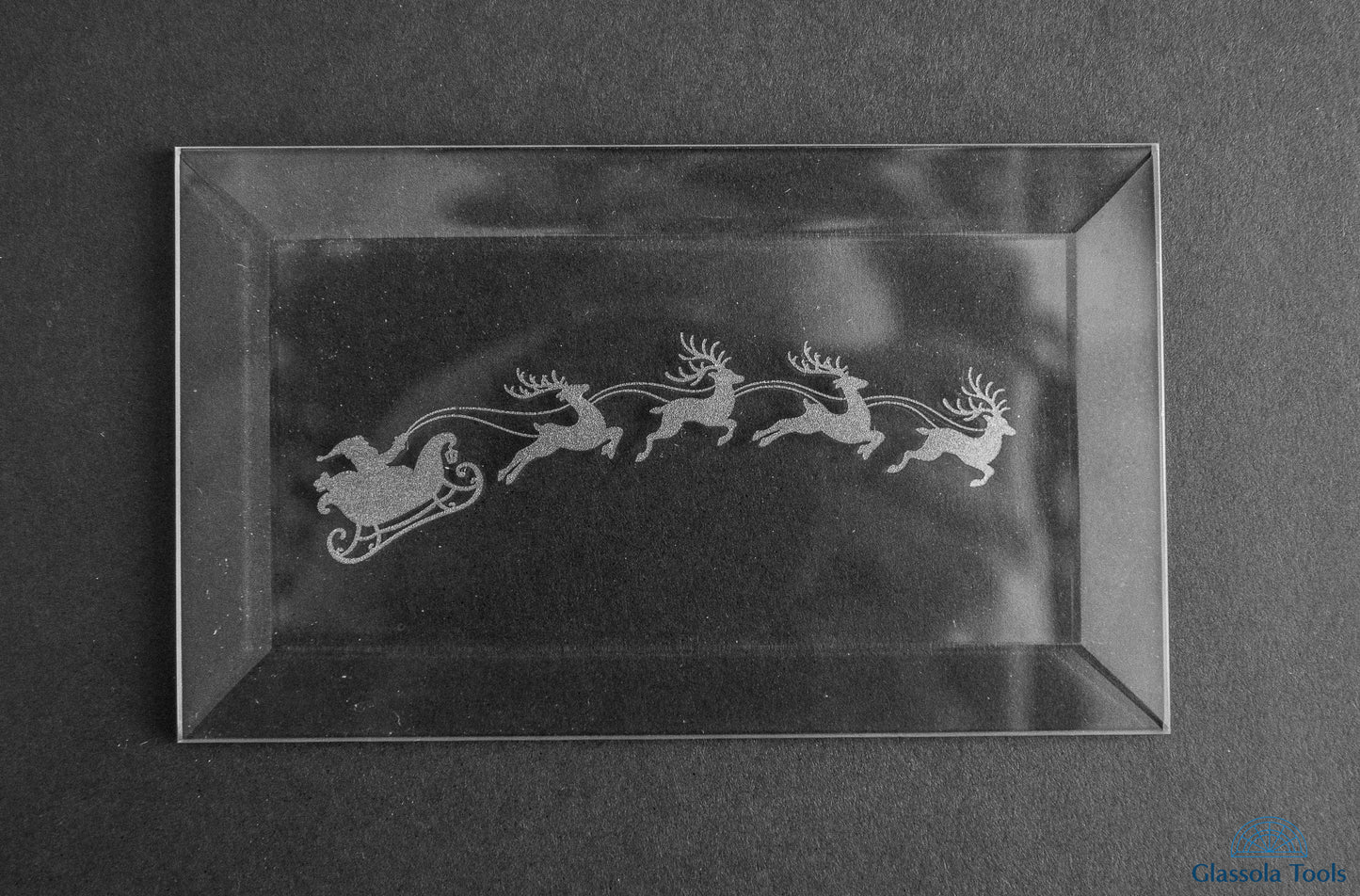 Engraved Bevel - Christmas - Santa's Sleigh
