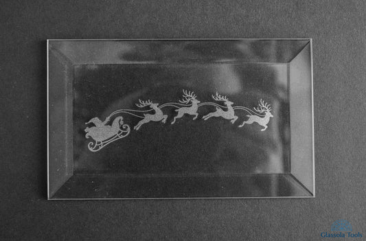 Engraved Bevel - Christmas - Santa's Sleigh