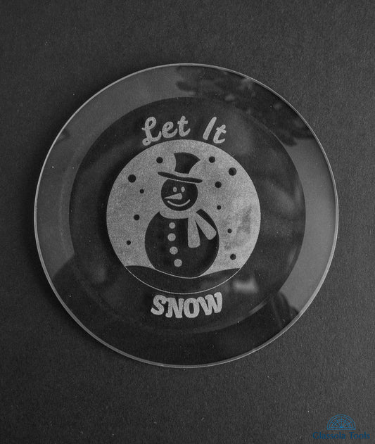 Engraved Bevel - Christmas - Let it Snow