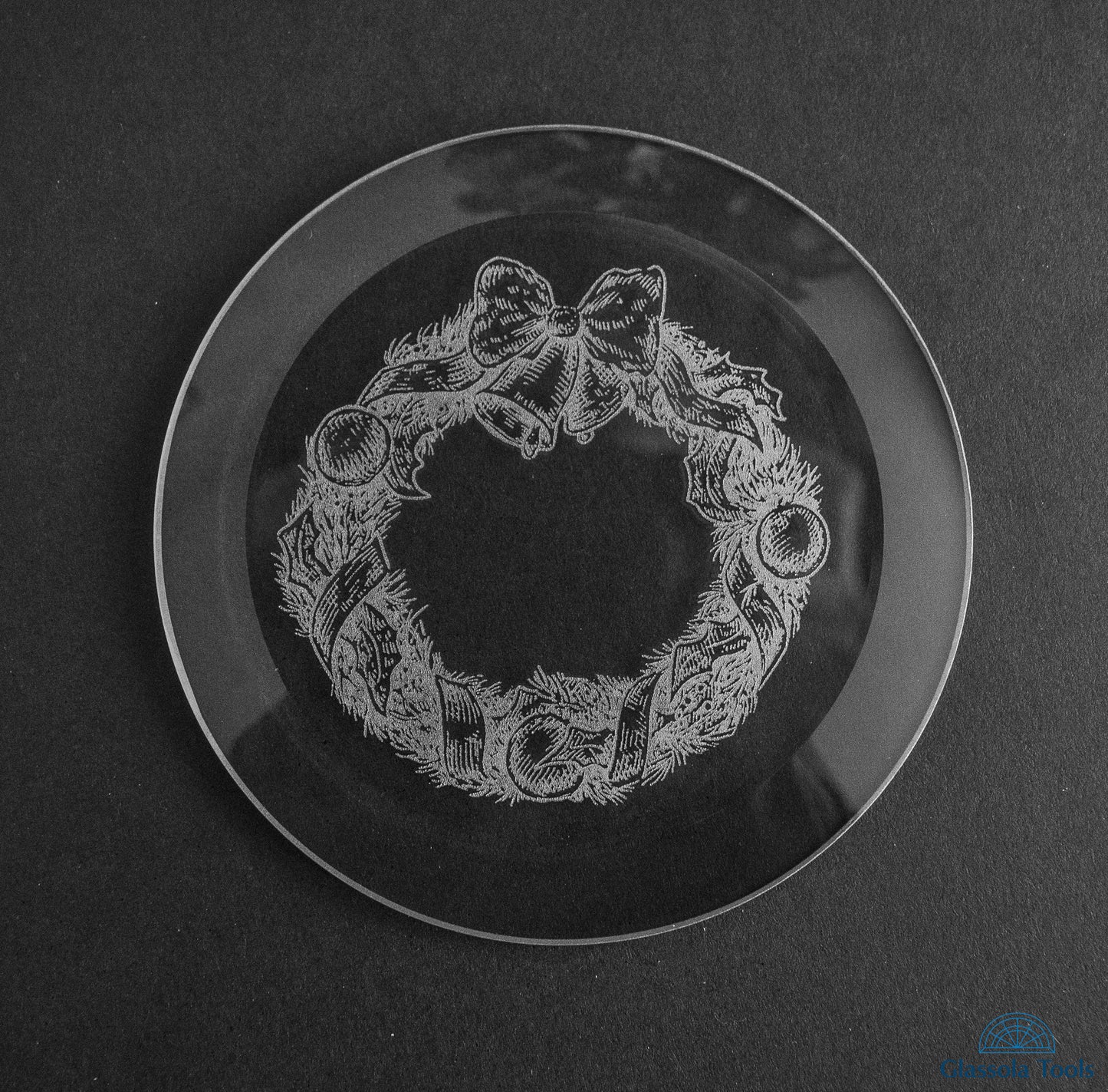 Engraved Bevel - Christmas - Wreath