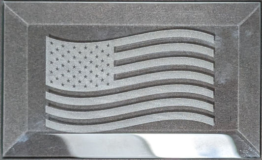 Engraved Bevel - Wavy Flag