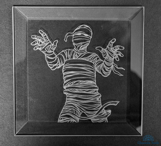Engraved Bevel - Halloweeen Mummy