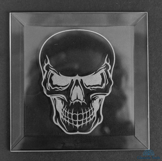 Engraved Bevel - Halloween Skull