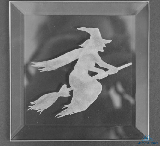 Engraved Bevel - Halloween Witch