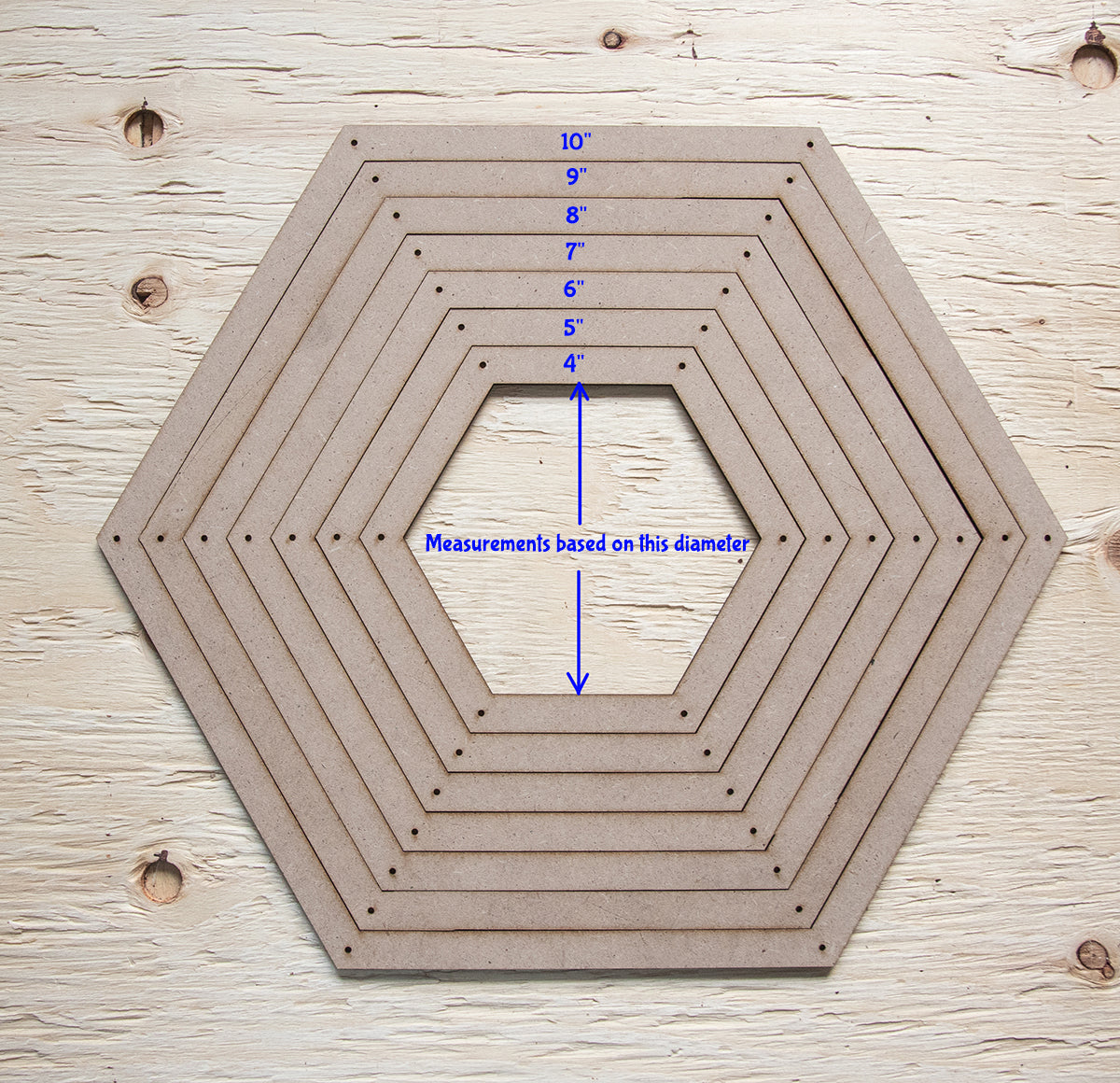 Glassola Tools Hexagonal Layout Frame, with Measurements