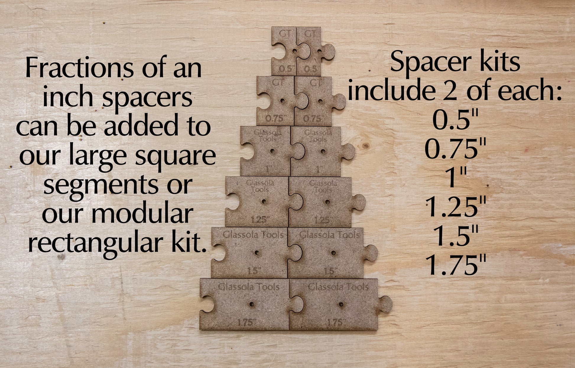 Glassola Tools Fractional Spacers Set