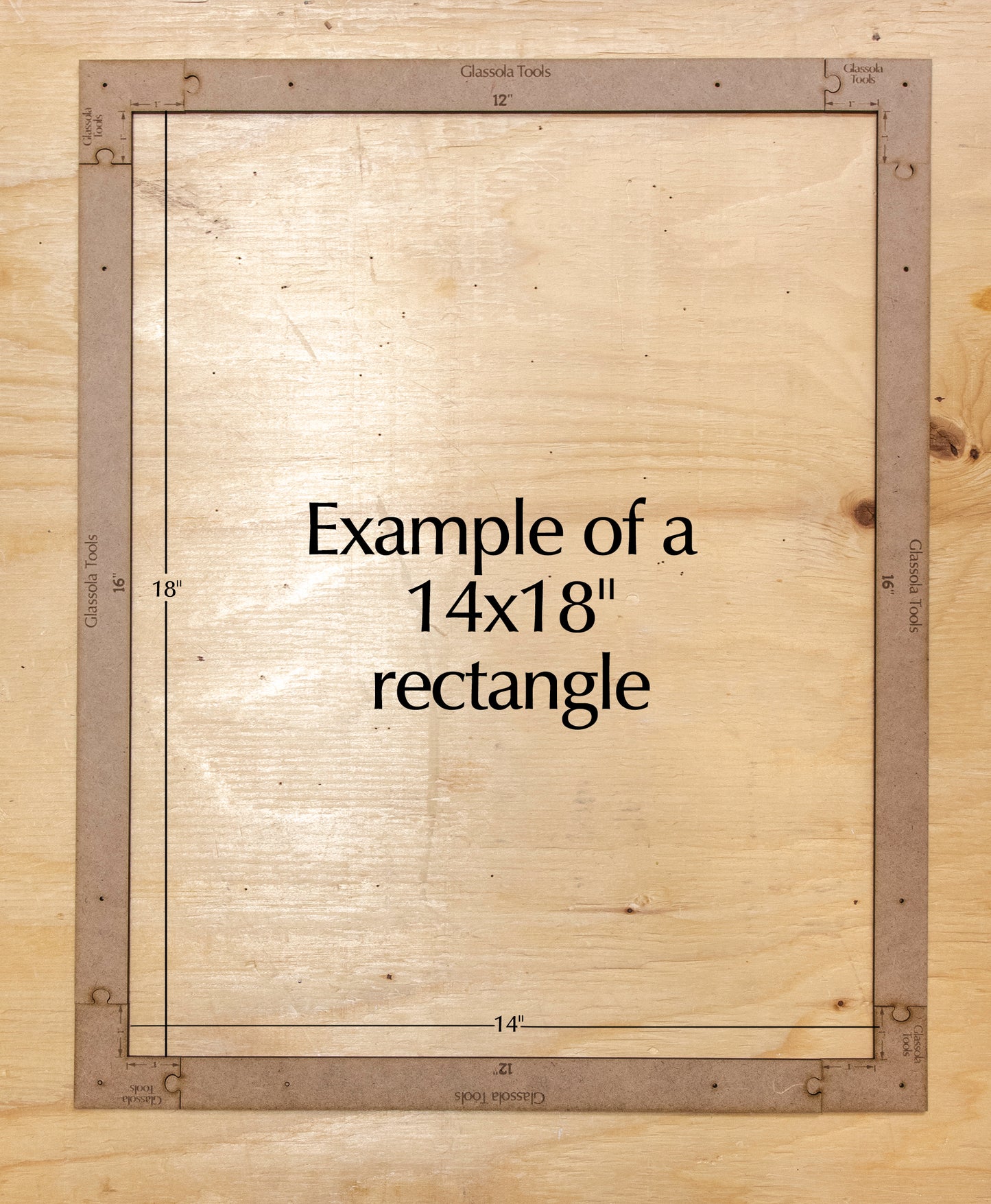 Glassola Tools Super-size Modular Rectangle Layout Frame, Sample Layout