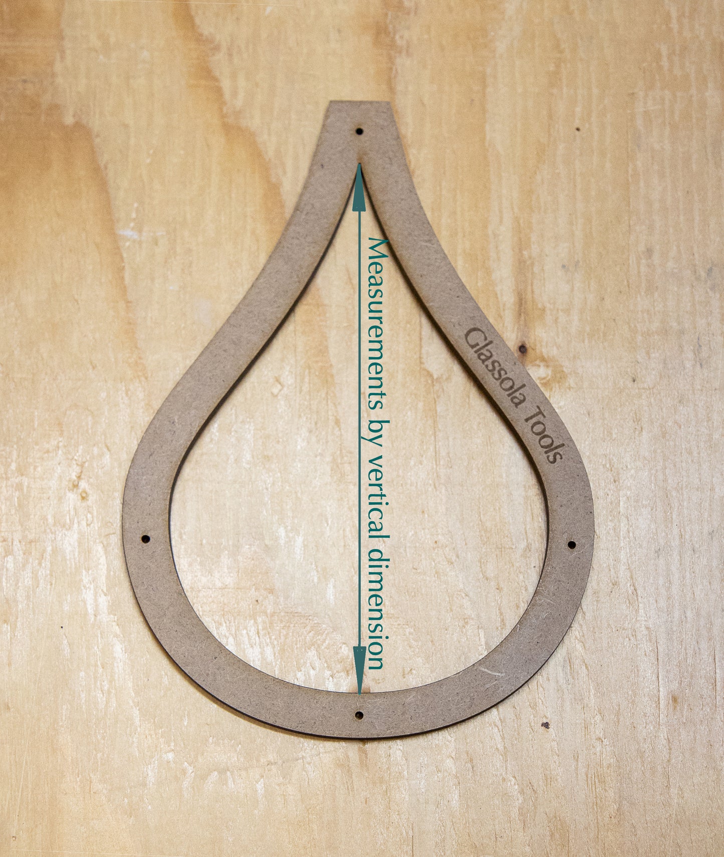 Glassola Tools Teardrop Layout Frame, with Measurements