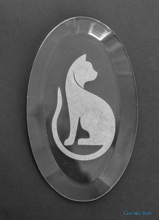 Engraved Bevel - Cat Sitting