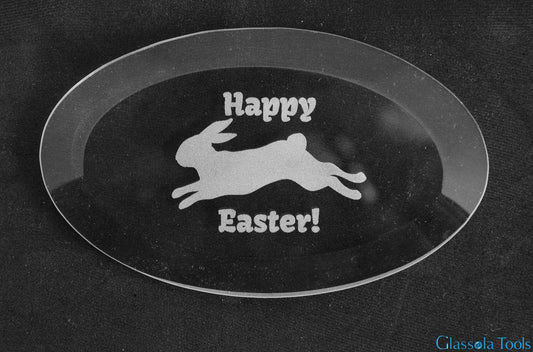 Engraved Bevel - Happy Easter Bunny