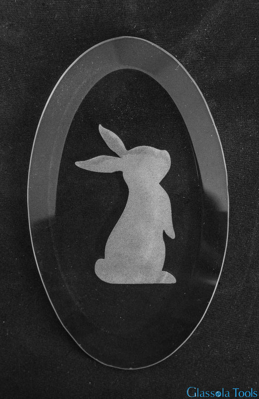 Engraved Bevel - Easter - Upright Bunny