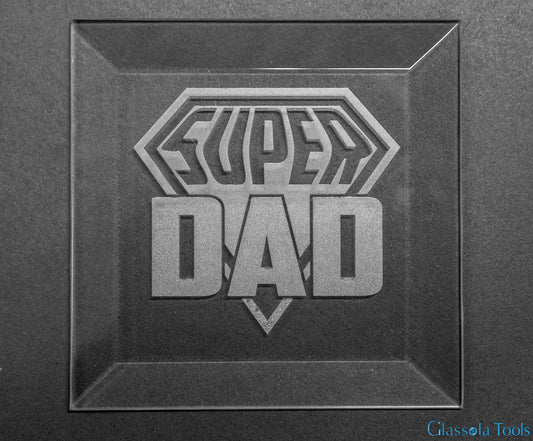 Engraved Bevel - Super Dad