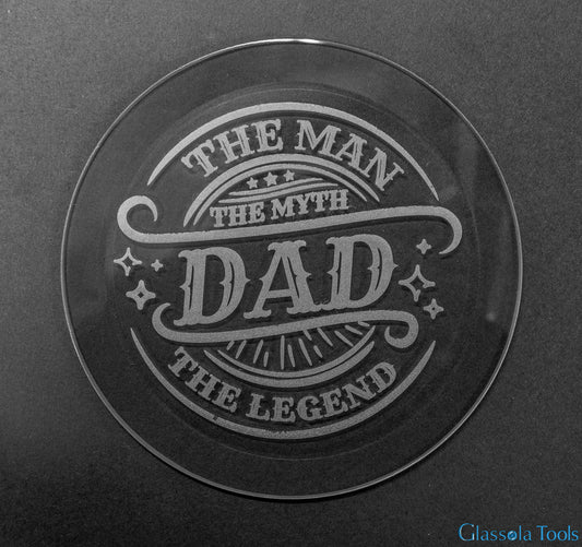 Engraved Bevel - Dad: the Man, the Myth, the Legend