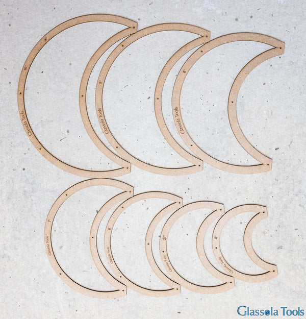 Crescent Roundslayout Crescent Stained Glass Layout Frames | Glassola Tools