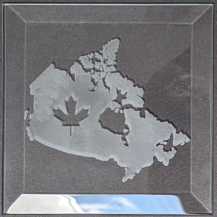 Engraved Bevel - Canada Map