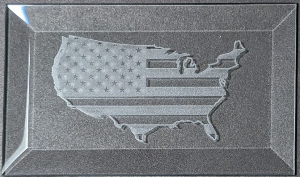 Engraved Bevel - USA Map