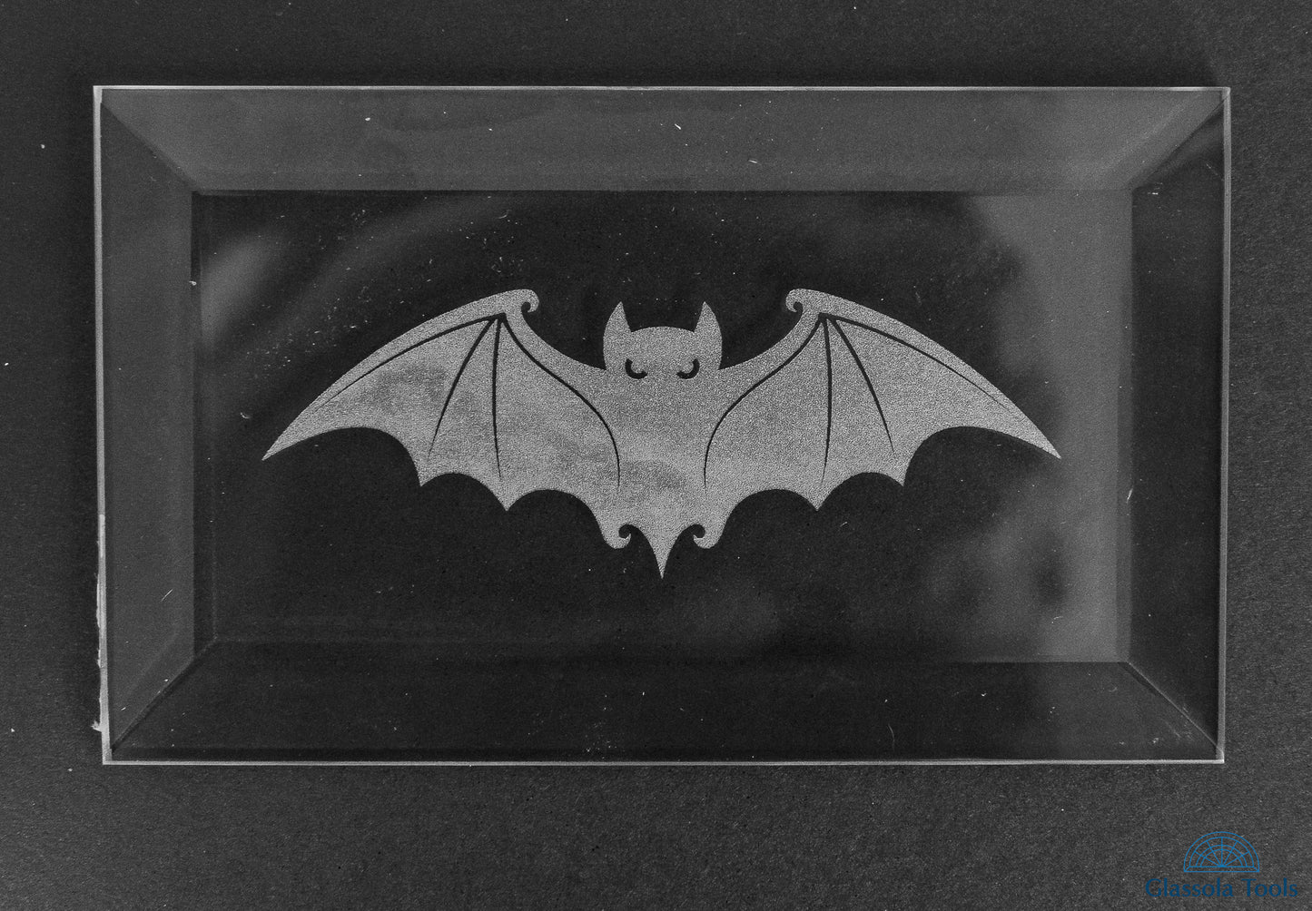 Engraved Bevel - Halloween Bat