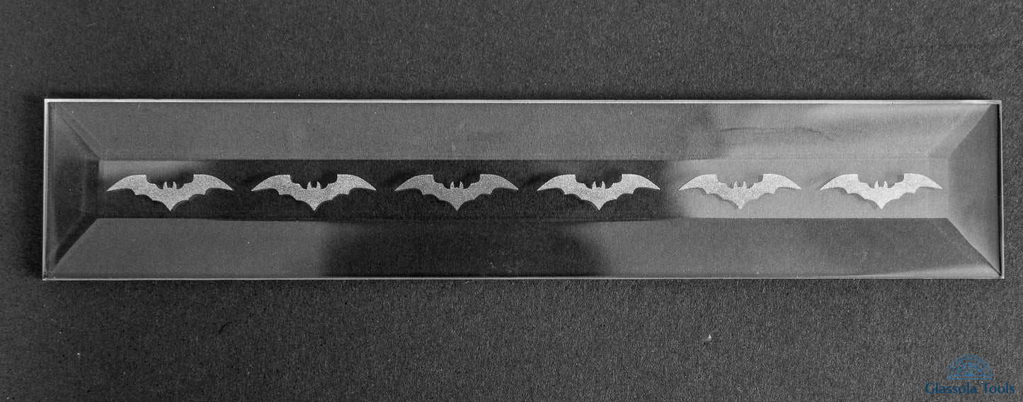 Engraved Bevel - Halloween Bats Border