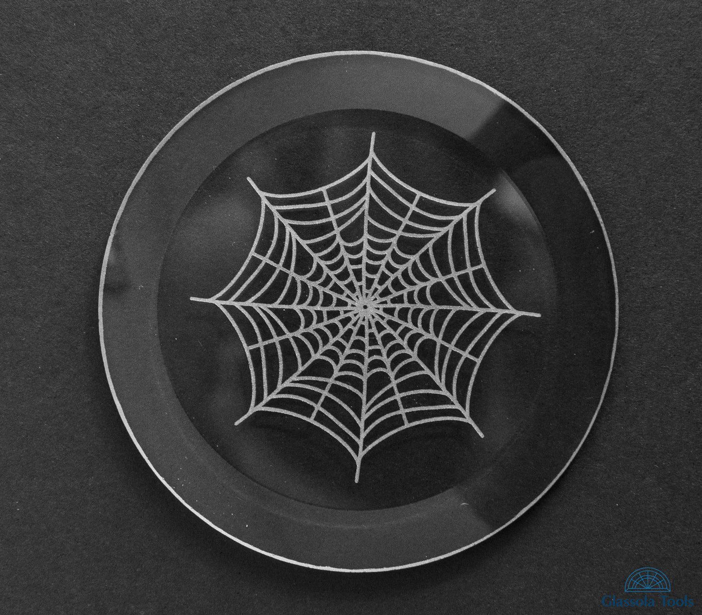 Engraved Bevel - Halloween Spiderweb