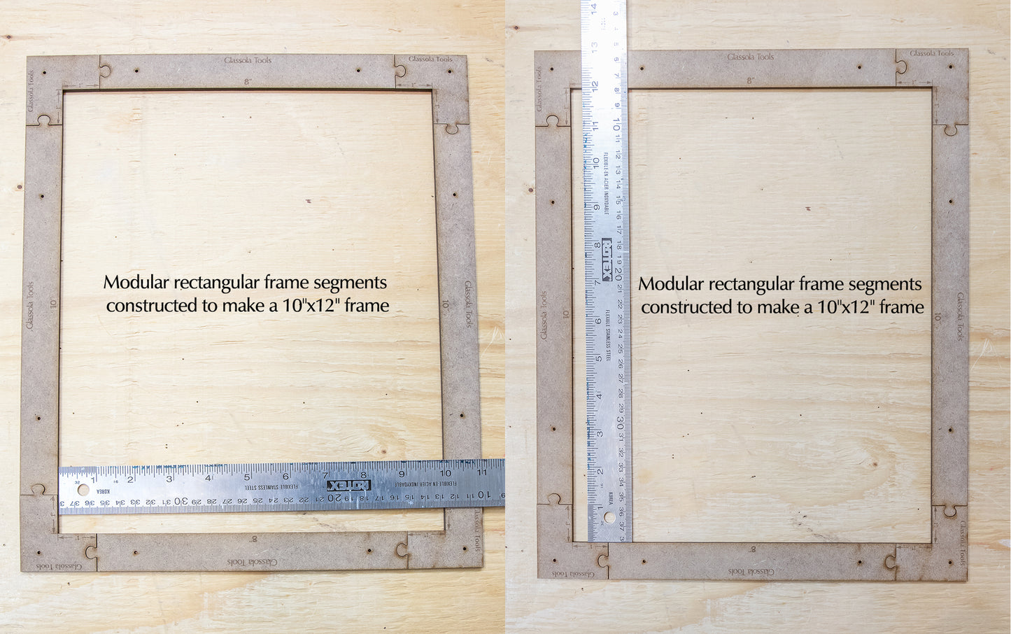 Glassola Tools Modular Rectangle Layout Frame, with Measurements
