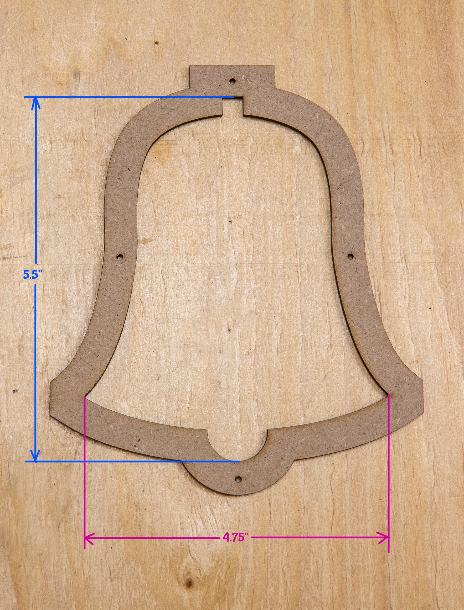 Glassola Tools Bell Ornament Layout Frame, with Measurements