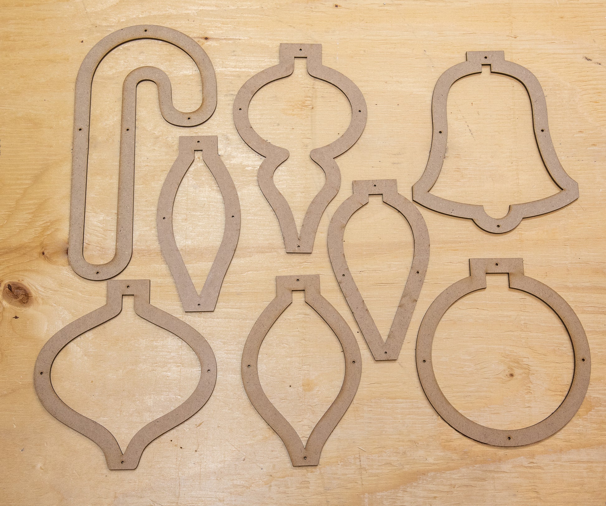 Full Set of Glassola Tools Christmas Ornament Layout Frames