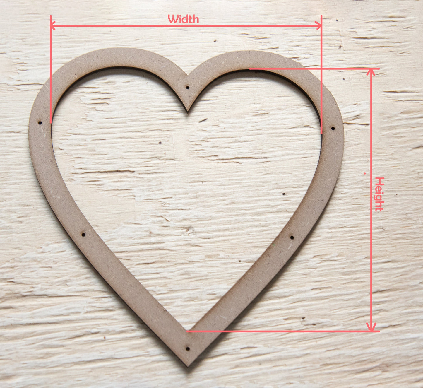 Glassola Tools Heart-shaped Layout Frame, with Measurements